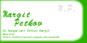 margit petkov business card